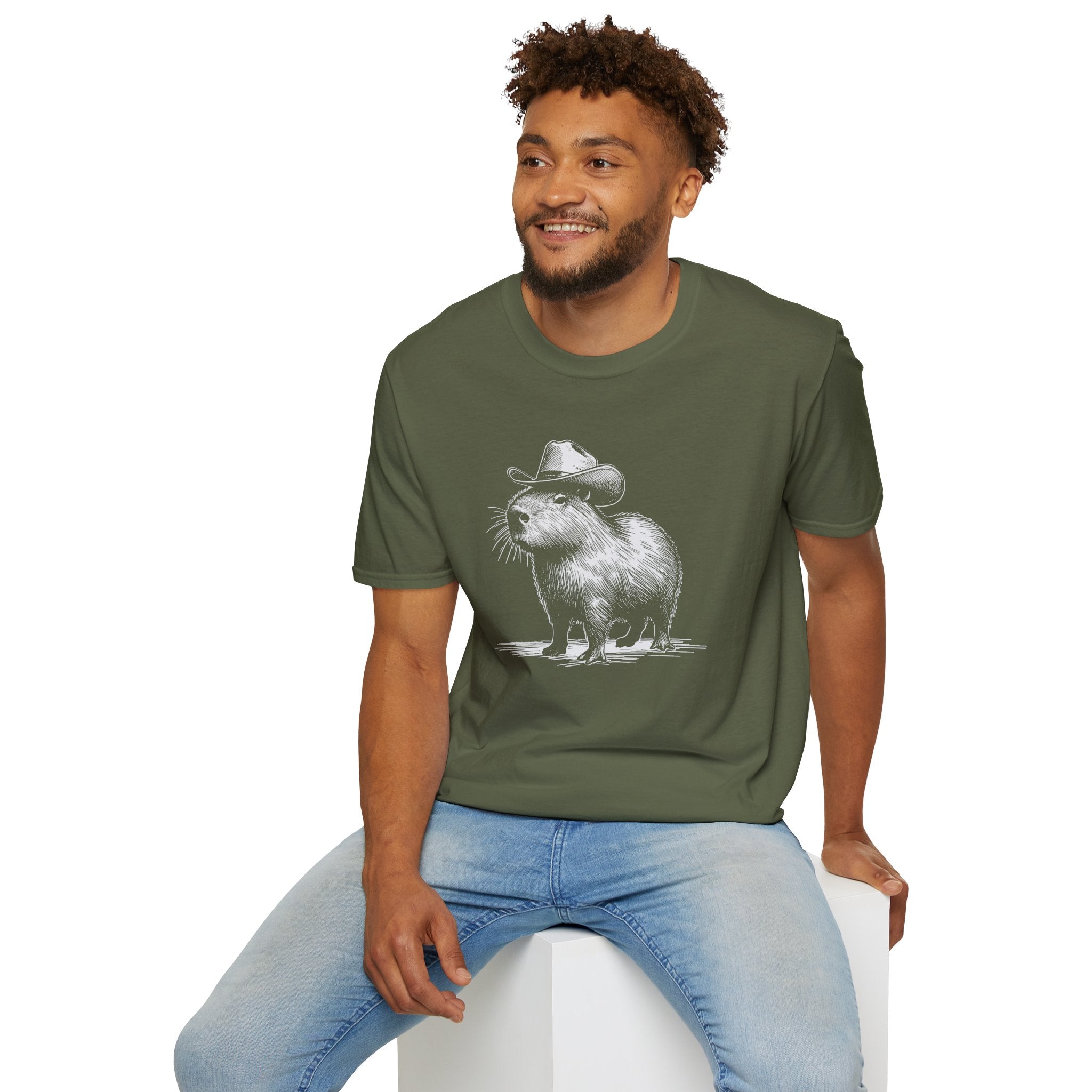 Cowboy Capybara T-Shirt — Funny Western Animal Graphic Tee