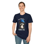 Penguin Graphic T-Shirt — "Go Ahead... Say It." Casual Statement Tee