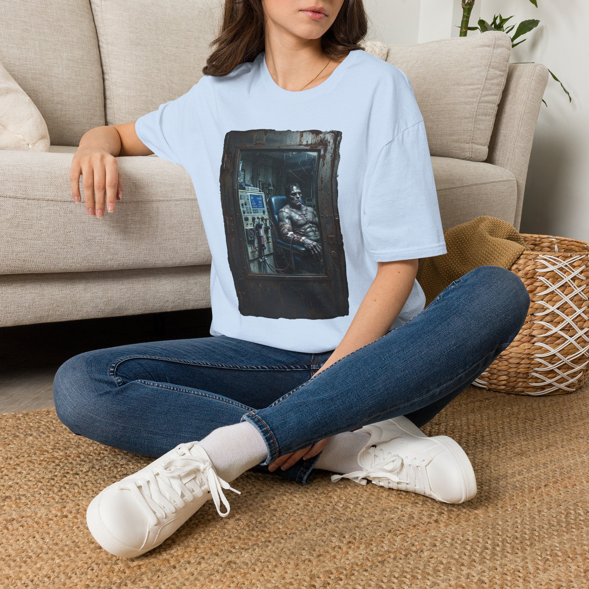 The Patchwork Patient Horror T-Shirt | Spooky Dialysis Tech Halloween Shirt