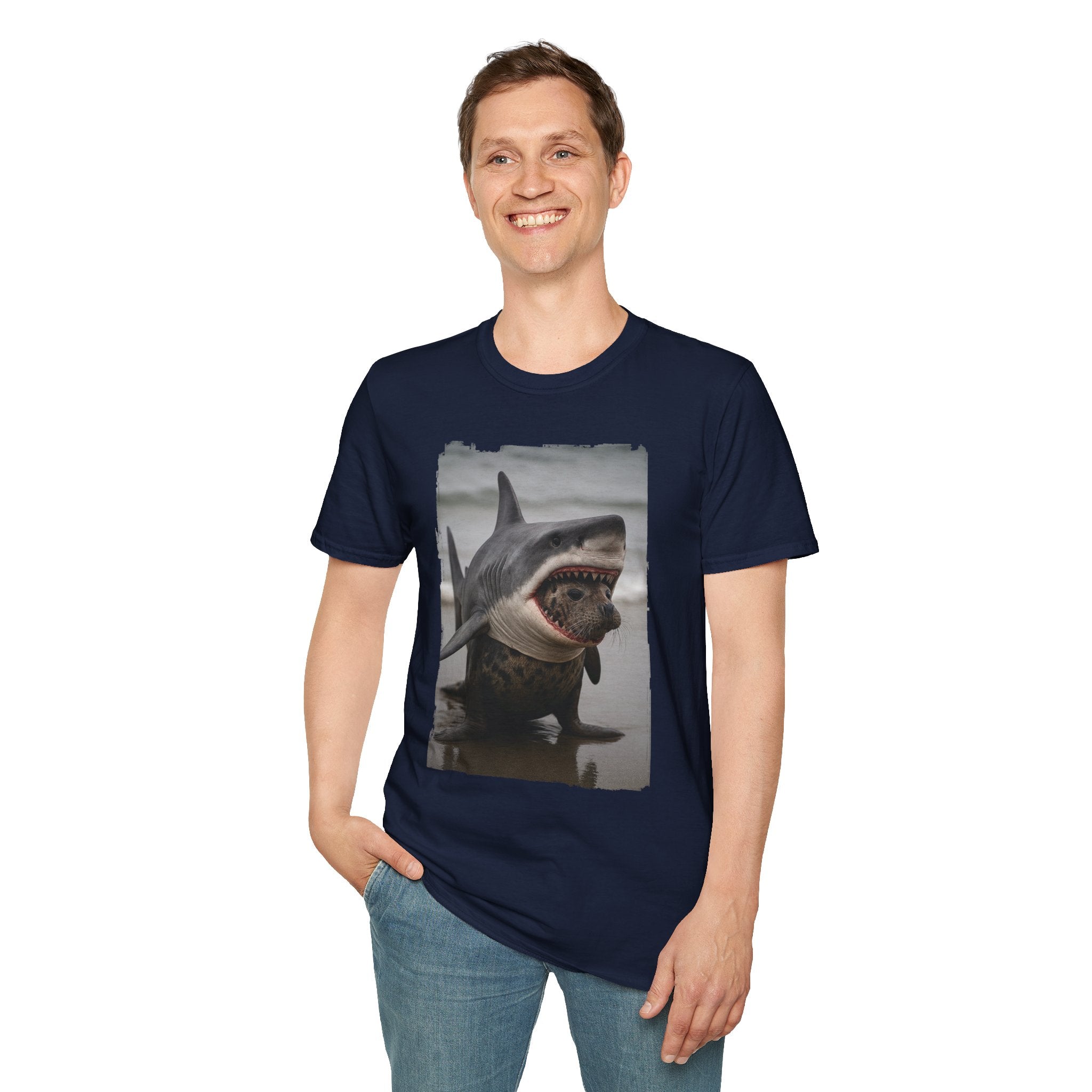 Seal in Shark’s Clothing | Funny Ocean Animal Graphic Tee | Quirky Marine Life Shirt | Creature Features Collection
