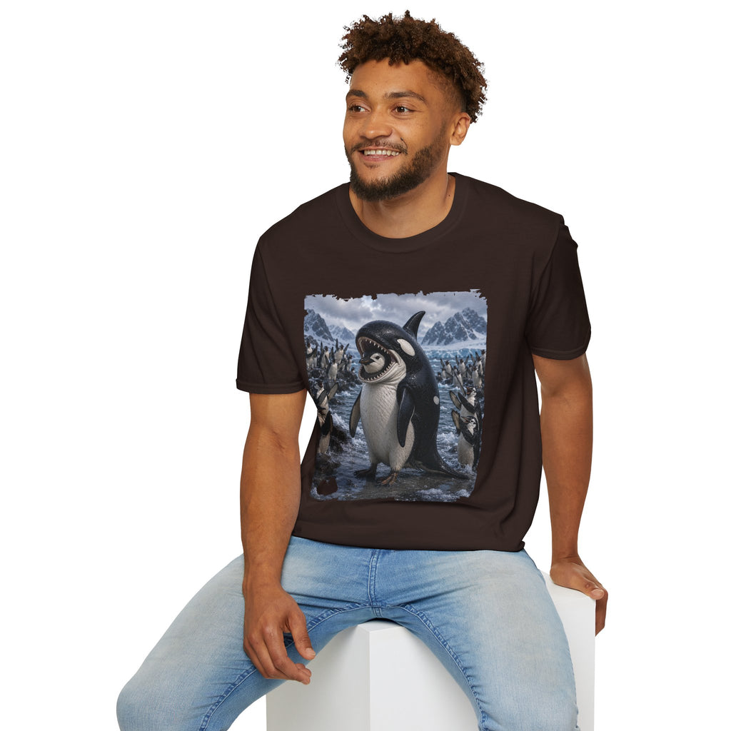 Orca & Penguin Graphic T‑Shirt — Cute Antarctic Wildlife Tee