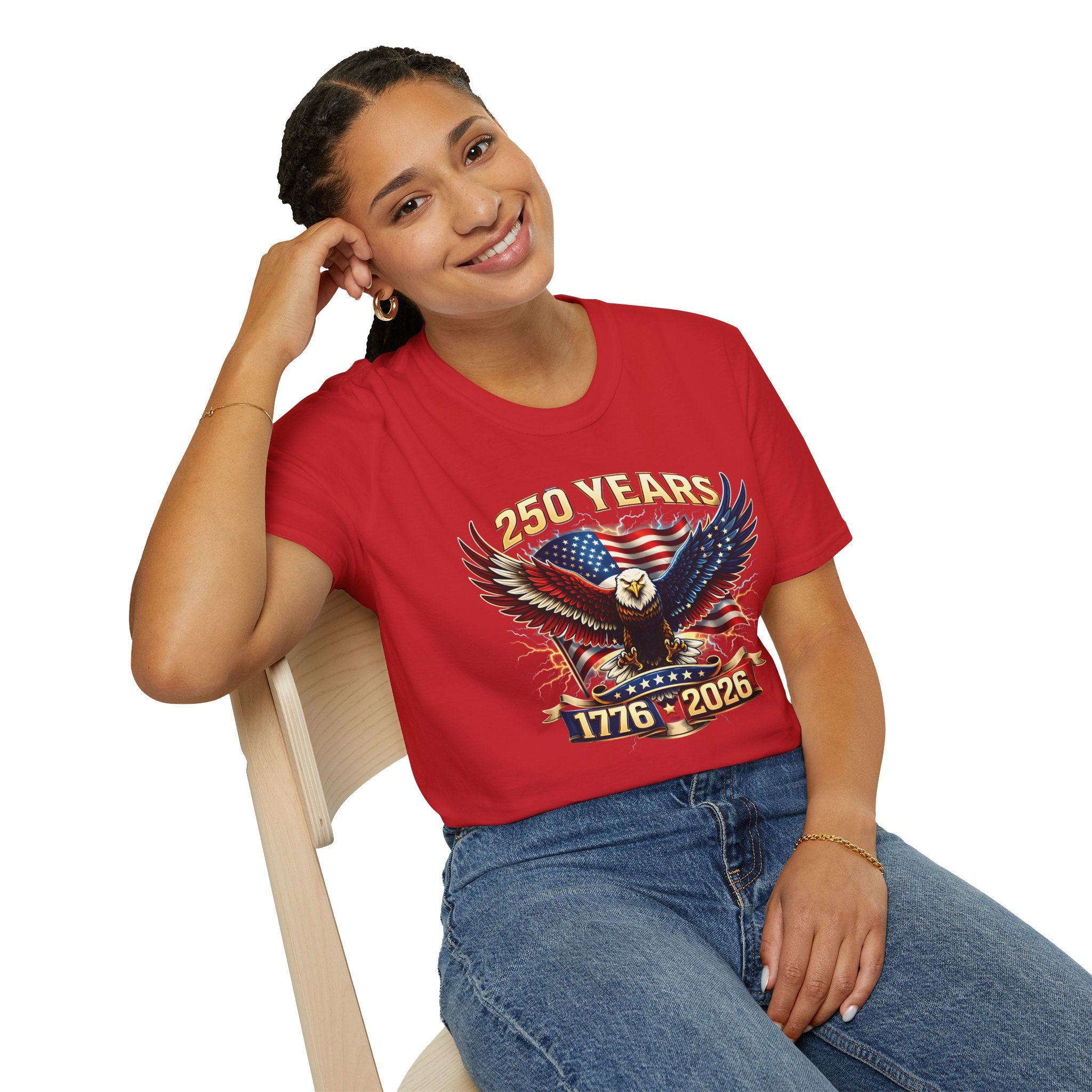 250 Years American Eagle T-Shirt — 1776–2026 Patriotic Anniversary Tee