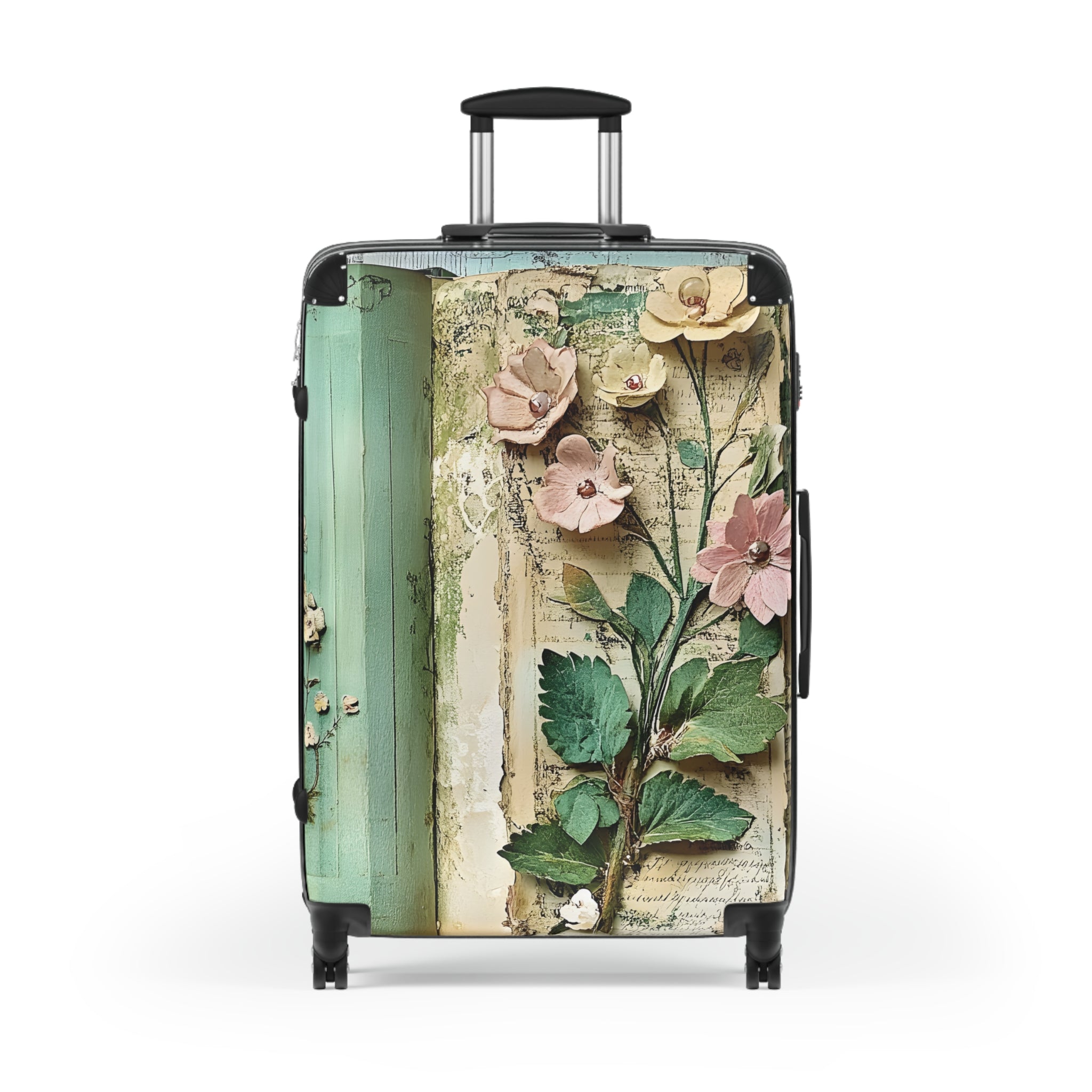 Floral Blue Bloom Suitcase – Luggage Cover with Large 3D Flower Design