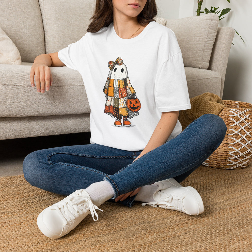Ghost Softstyle T-Shirt with Patchwork Quilt Design
