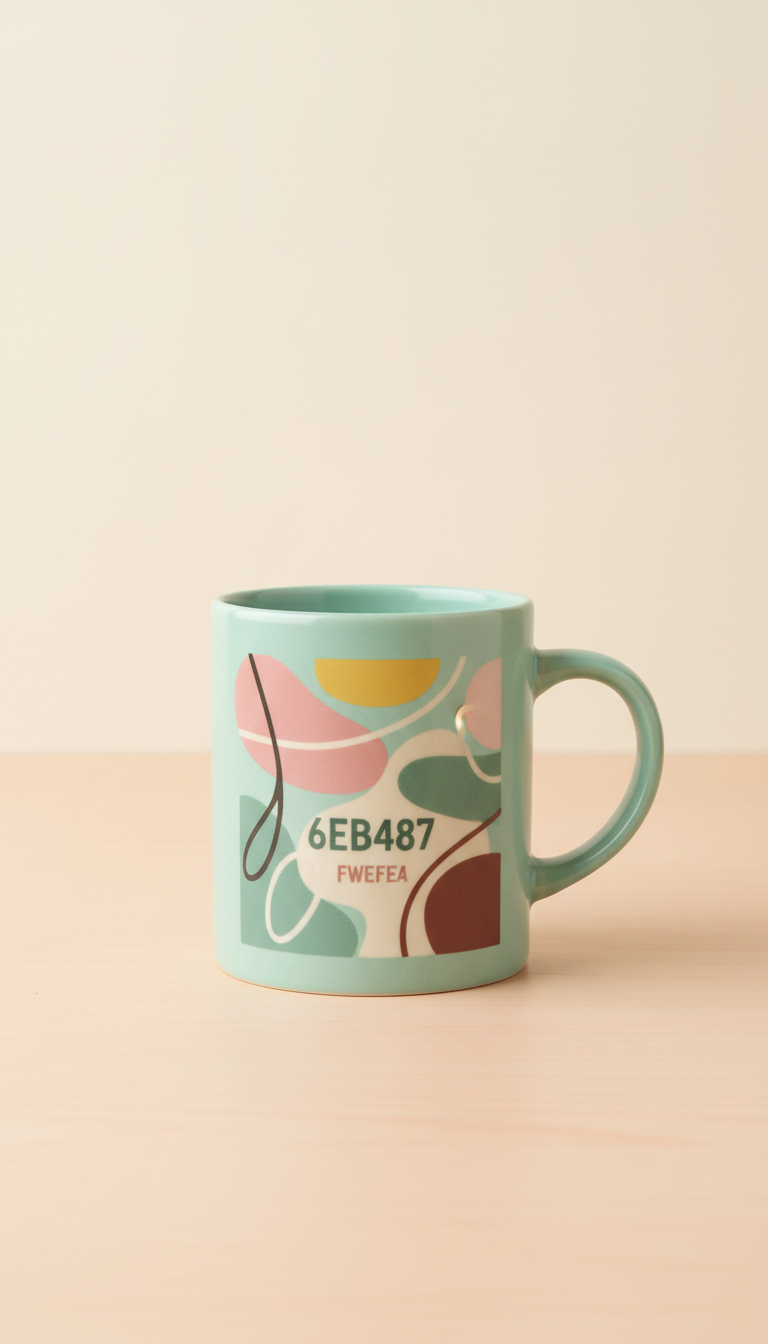 Retro Floral Ceramic Mug